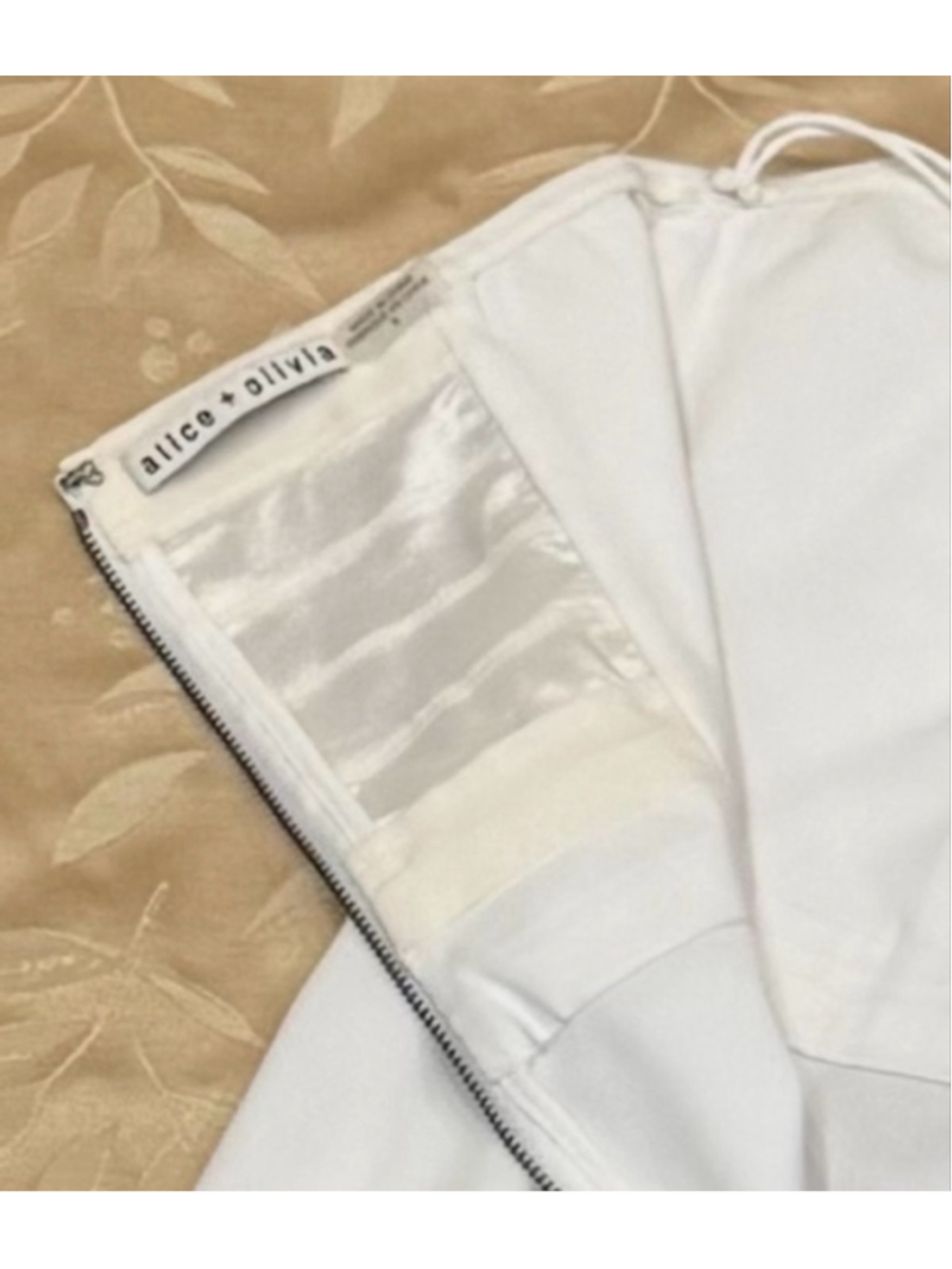 Alice + Olivia Strapless White Wide-Leg Jumpsuit - Picture 4 of 6
